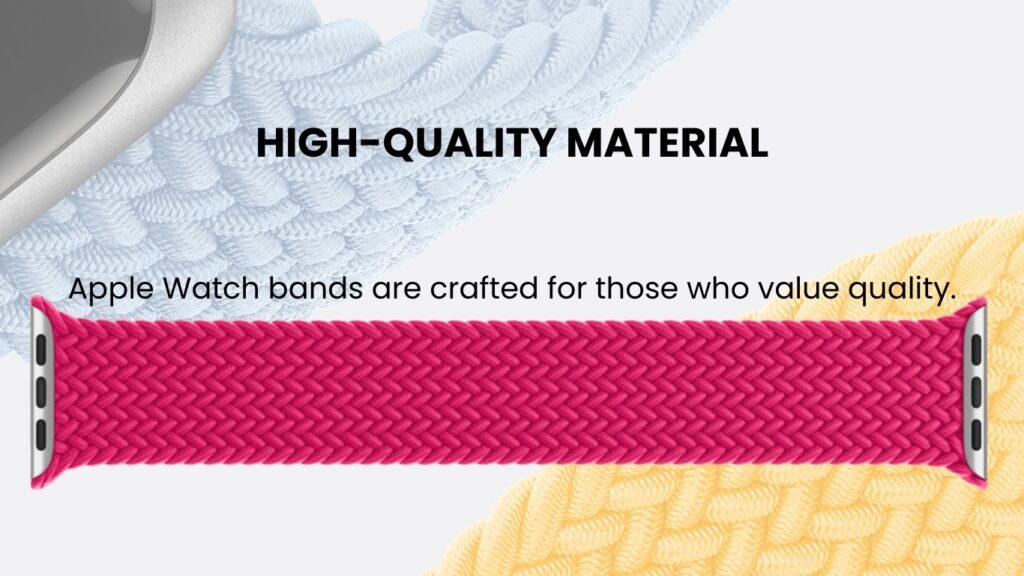 image showing high quality material used in apple watch band